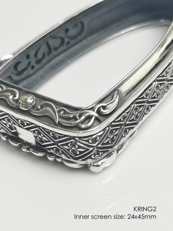 KRING2Silver925 Phra Kring amulet casing inner screen size 24x45mm - Image 6