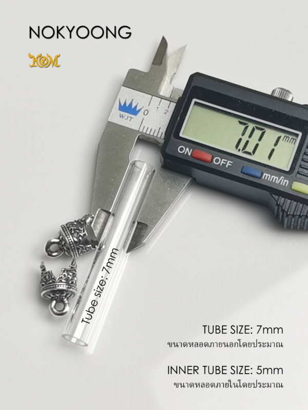 NYS07 NOKYOONG Silver925 Takrud casing tube size 7mm - Image 4