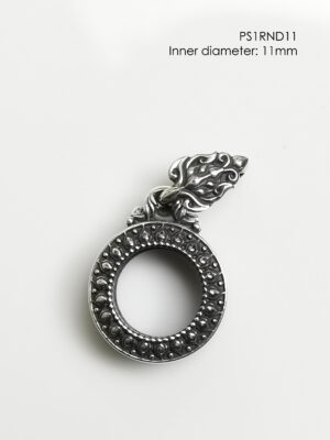 PS1RND11Silver925 round amulet casing inner diameter 11mm