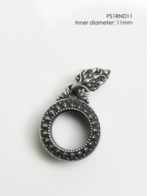 PS1RND11Silver925 round amulet casing inner diameter 11mm
