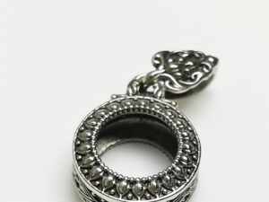 PS1RND11Whitebrass round amulet casing inner diameter 11mm