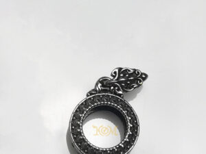 PS1RND8Whitebrass round amulet casing inner diameter 8mm