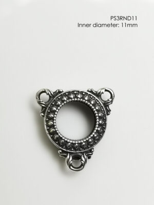 PS3RND11Silver925 round amulet casing inner diameter 11mm
