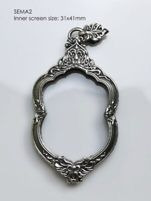 SEMA2Whitebrass Sema amulet casing 31x41mm