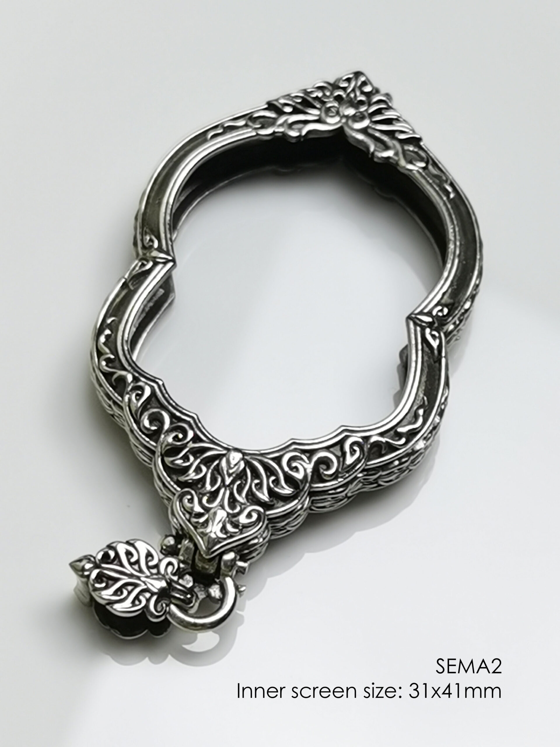 SEMA2Whitebrass Sema amulet casing 31x41mm - Image 11