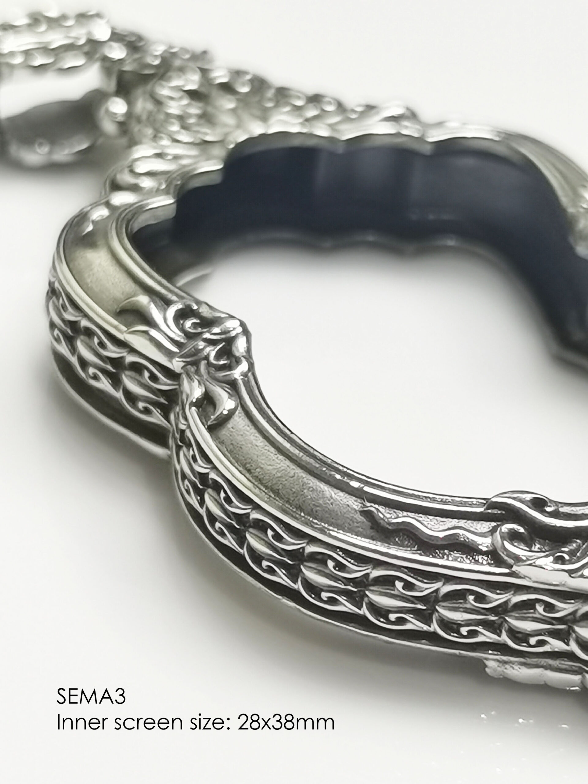 SEMA3Whitebrass Sema amulet casing 28x38mm - Image 8