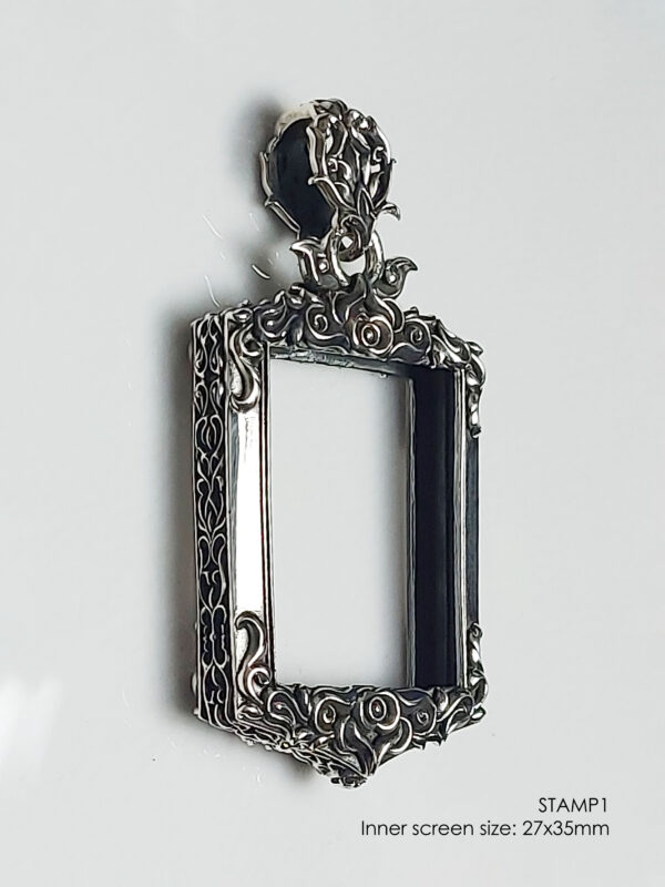 STAMP1Silver925 Stamp Shape Pim Yai amulet casing inner size 27x35mm - Image 9