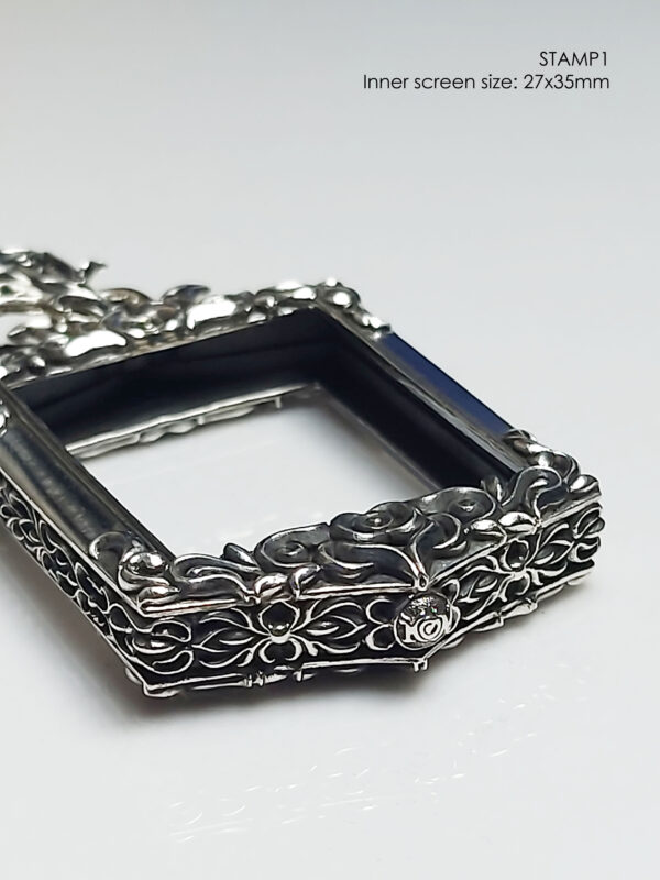 STAMP1Silver925 Stamp Shape Pim Yai amulet casing inner size 27x35mm - Image 8