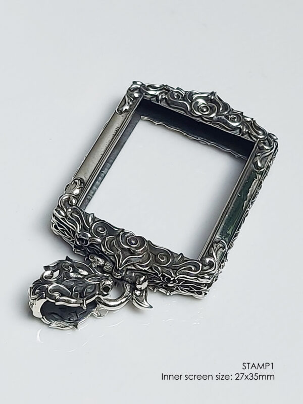 STAMP1Silver925 Stamp Shape Pim Yai amulet casing inner size 27x35mm - Image 6