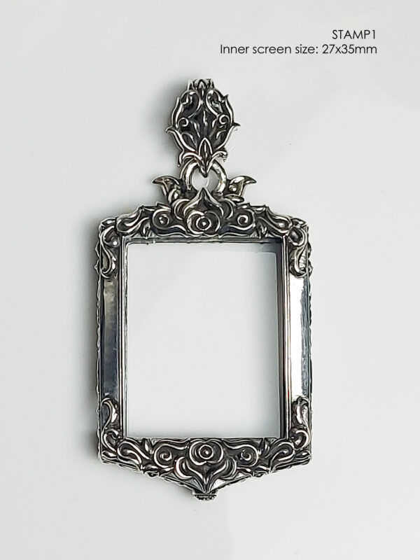 STAMP1Silver925 Stamp Shape Pim Yai amulet casing inner size 27x35mm - Image 4