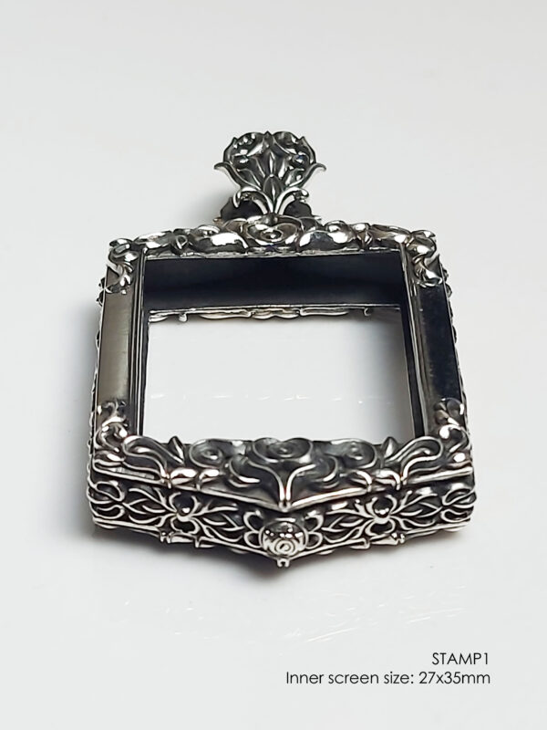 STAMP1Silver925 Stamp Shape Pim Yai amulet casing inner size 27x35mm - Image 3