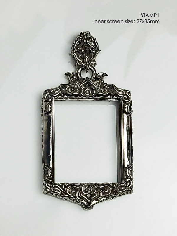 STAMP1Whitebrass Stamp Shape Pim Yai amulet casing inner size 27x35mm - Image 7