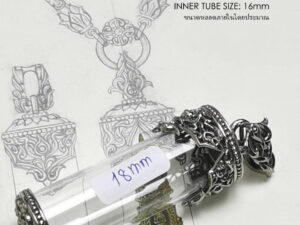 Pendant NOKYOONG Whitebrass Takrud casing tube size 18mm