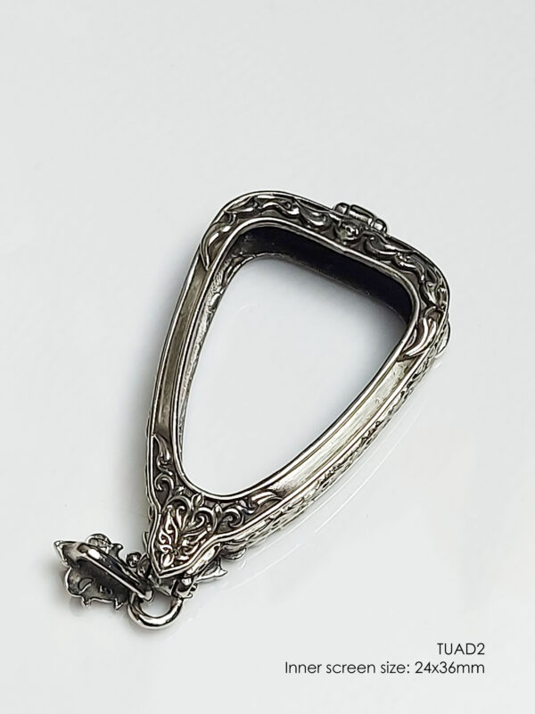 TUAD2Whitebrass LP Tuad amulet casing inner screen size 24x36mm - Image 9