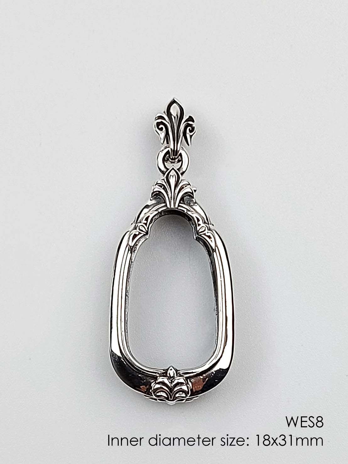 WES8Silver925 Wessuwan amulet casing 18x31mm