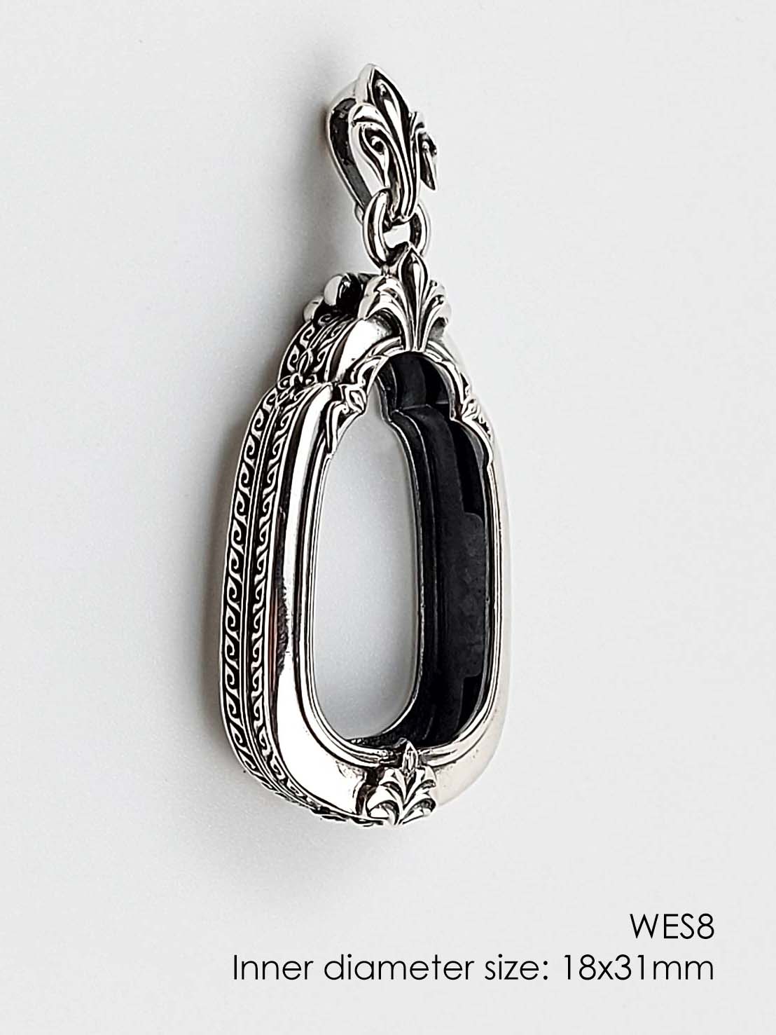WES8Silver925 Wessuwan amulet casing 18x31mm - Image 9