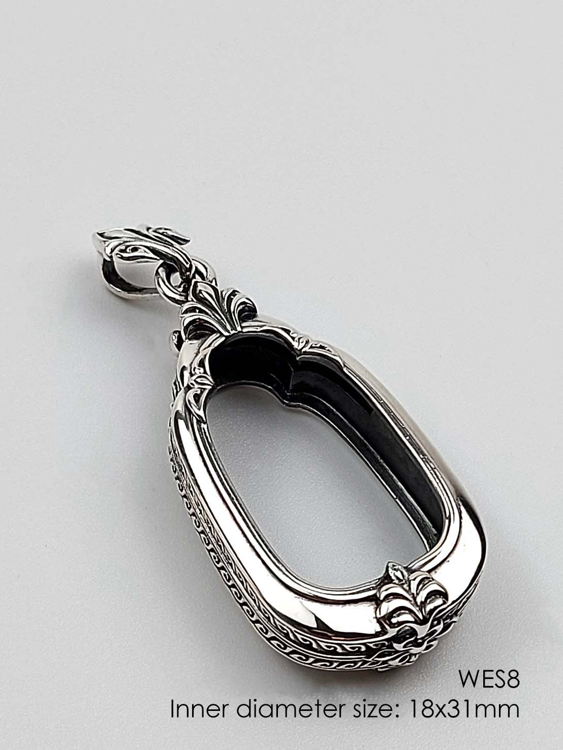 WES8Silver925 Wessuwan amulet casing 18x31mm - Image 8