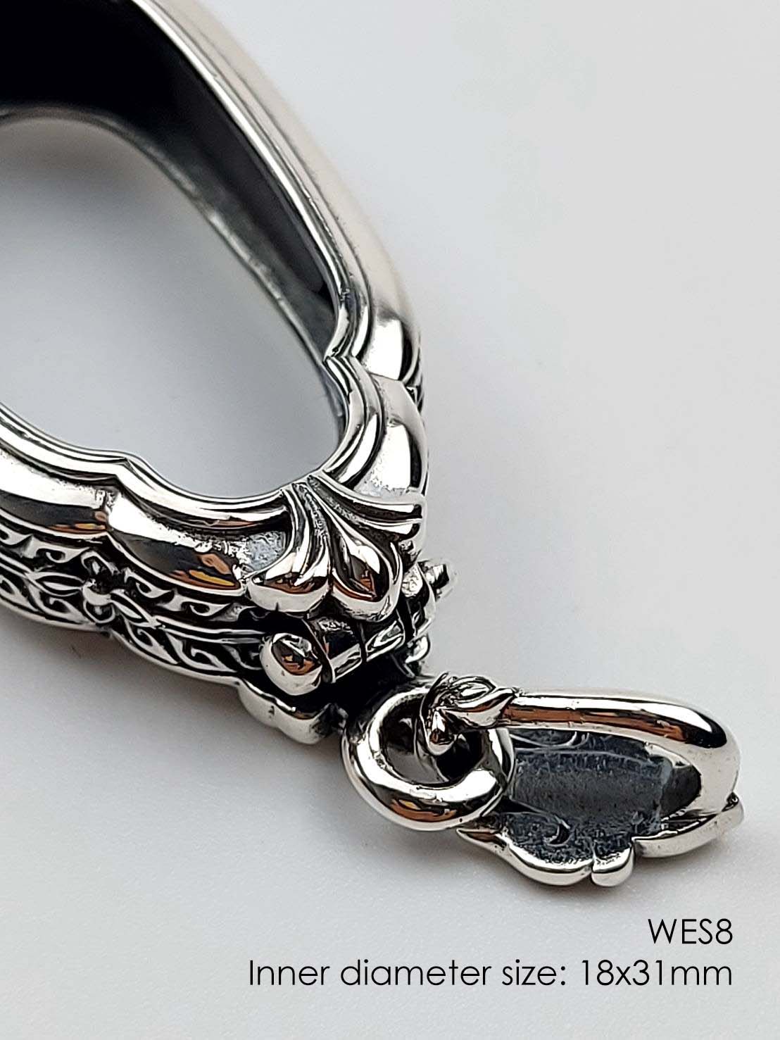 WES8Silver925 Wessuwan amulet casing 18x31mm - Image 4