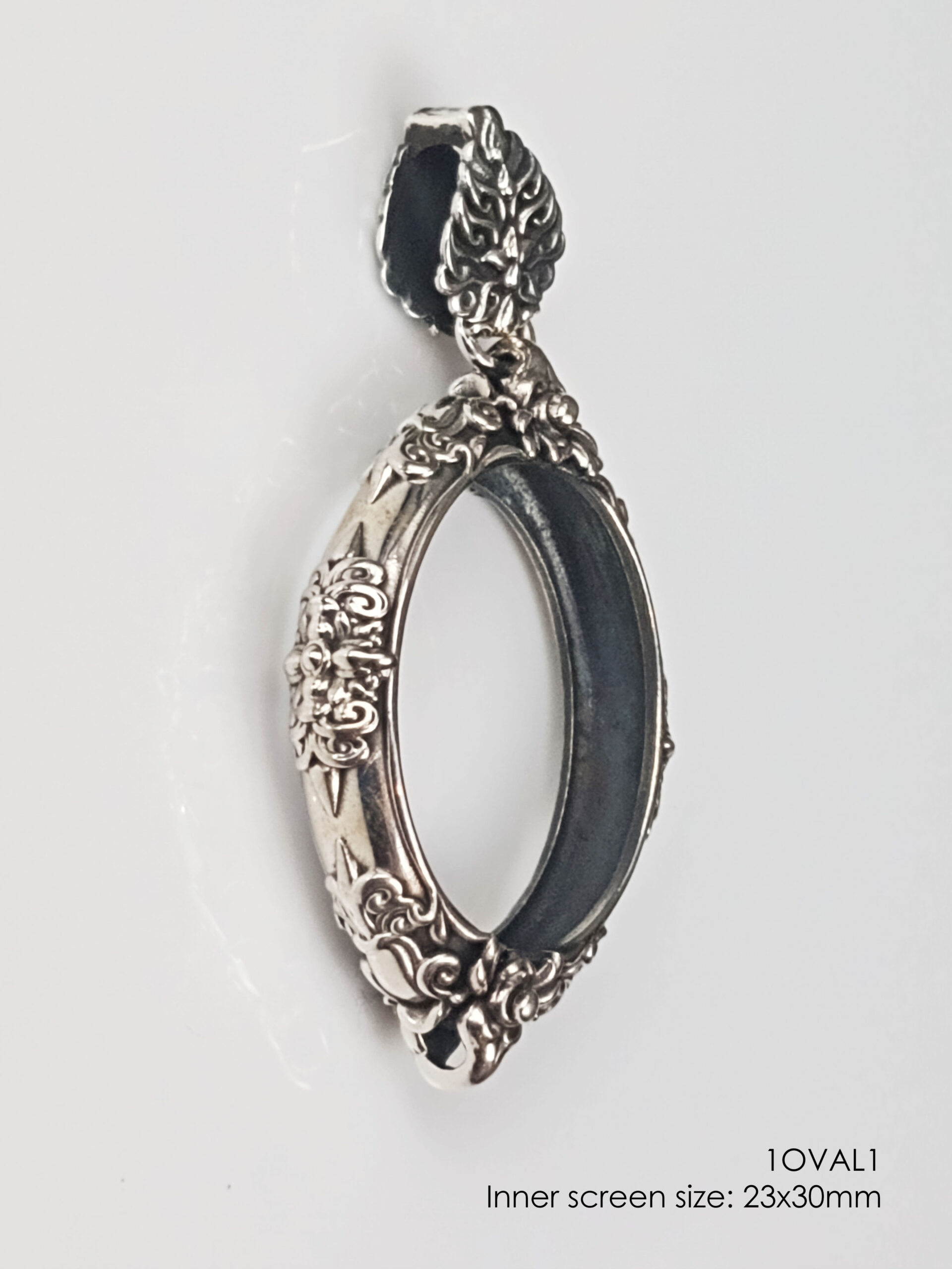 1OVAL1Silver925 Oval amulet casing inner screen size 23x30mm - Image 7