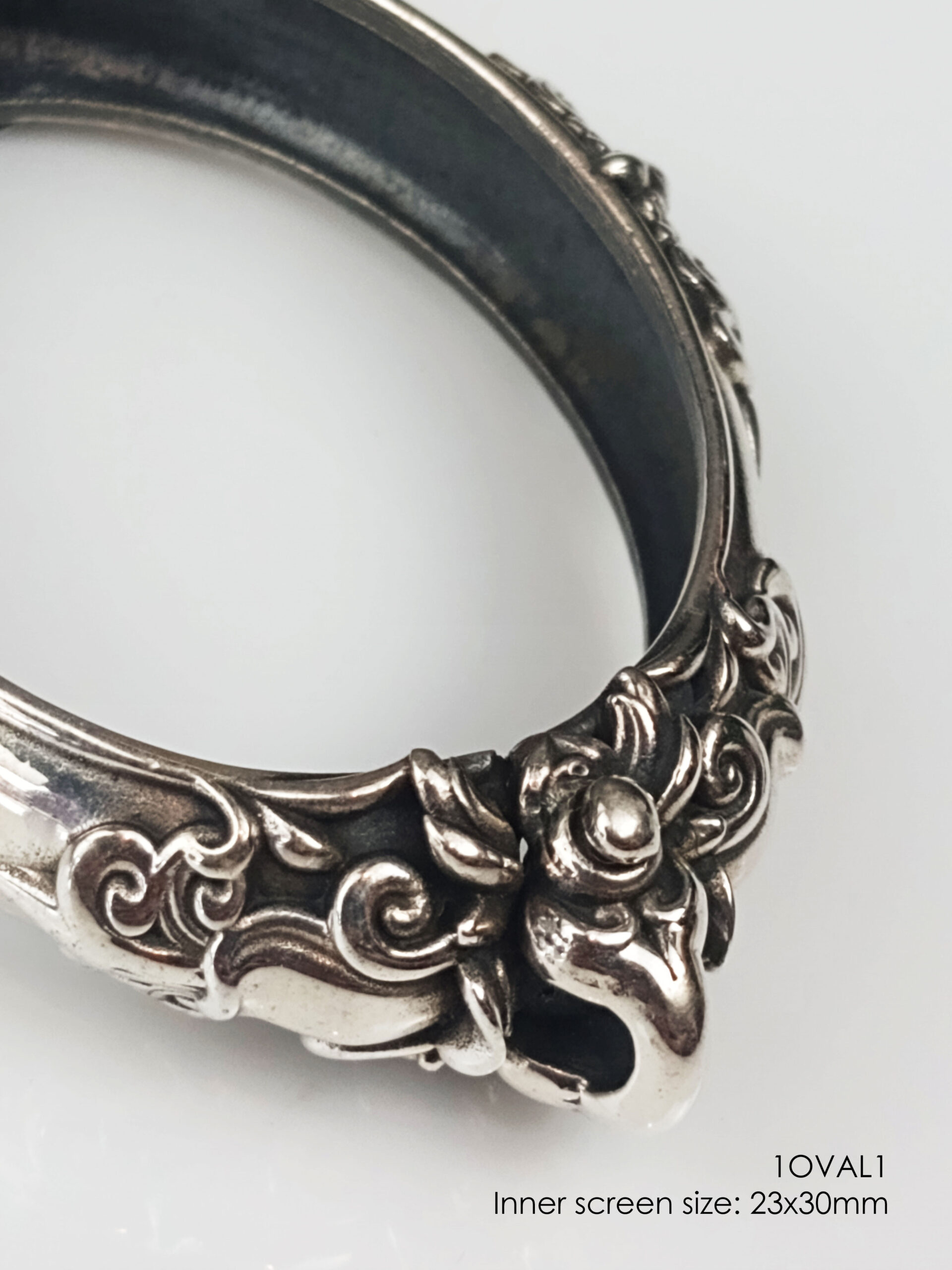 1OVAL1Silver925 Oval amulet casing inner screen size 23x30mm - Image 4