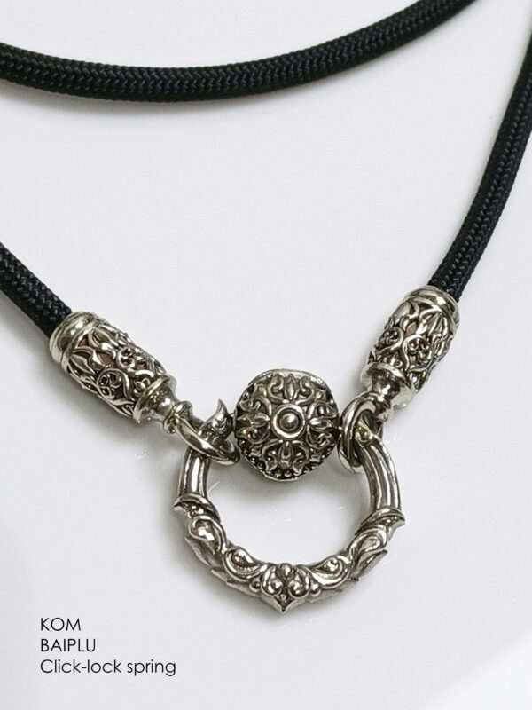 KOM Baiplu whitebrass rope necklace with Click-Lock Spring - Image 10