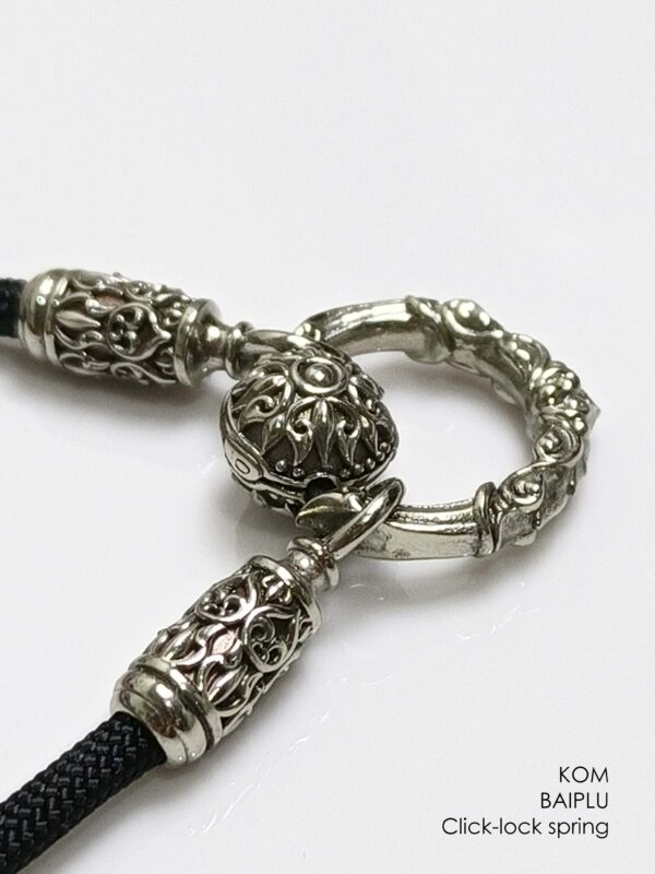 KOM Baiplu whitebrass rope necklace with Click-Lock Spring - Image 9