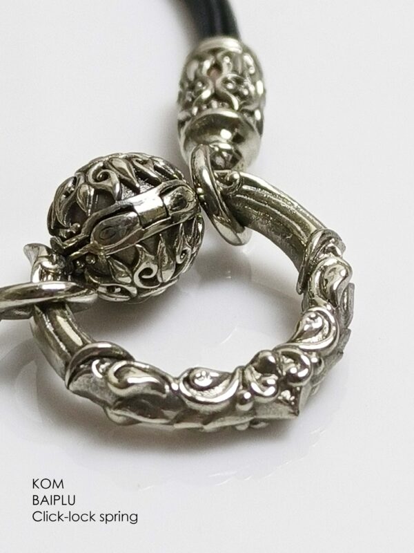 KOM Baiplu whitebrass rope necklace with Click-Lock Spring - Image 8
