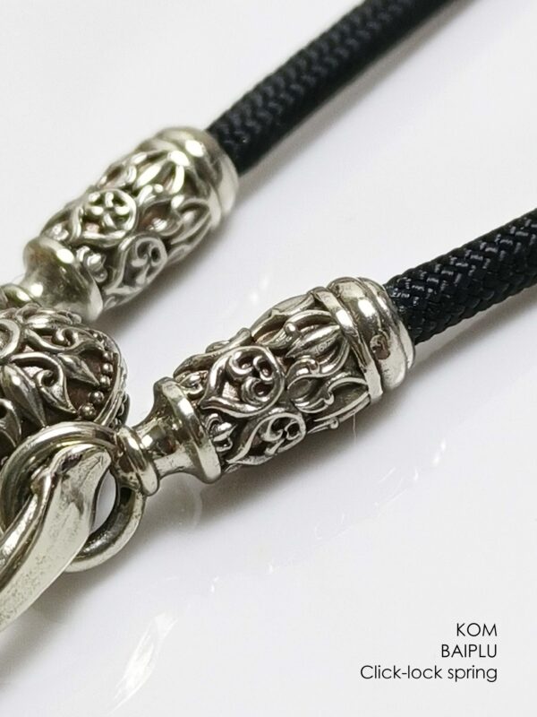 KOM Baiplu whitebrass rope necklace with Click-Lock Spring - Image 7