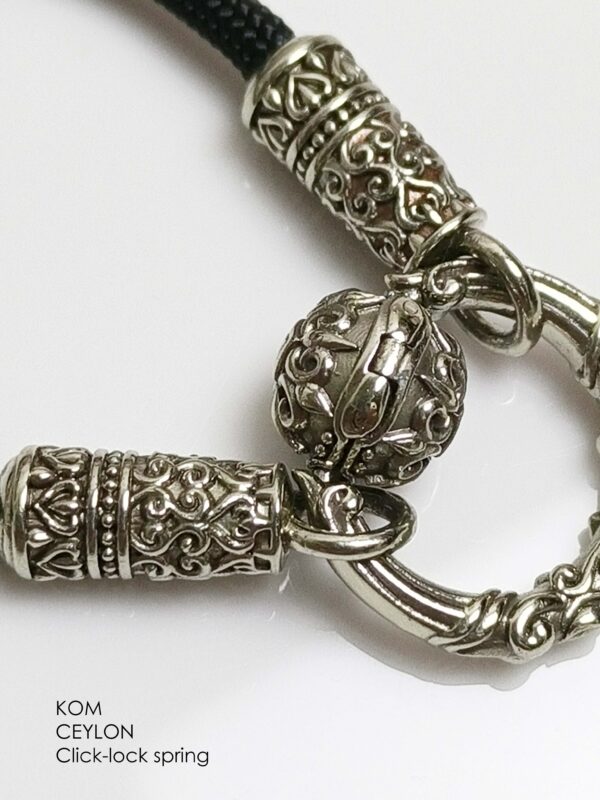 KOM Ceylon whitebrass rope necklace with Click-Lock Spring - Image 5