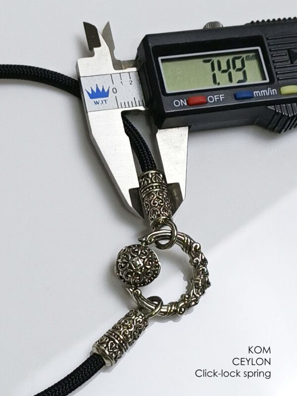 KOM Ceylon whitebrass rope necklace with Click-Lock Spring - Image 6