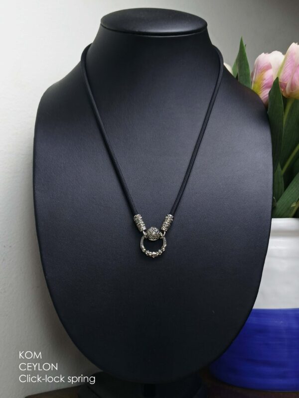 KOM Ceylon whitebrass rope necklace with Click-Lock Spring - Image 10