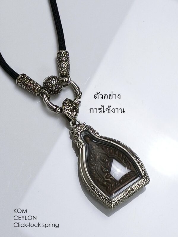 KOM Ceylon whitebrass rope necklace with Click-Lock Spring - Image 8