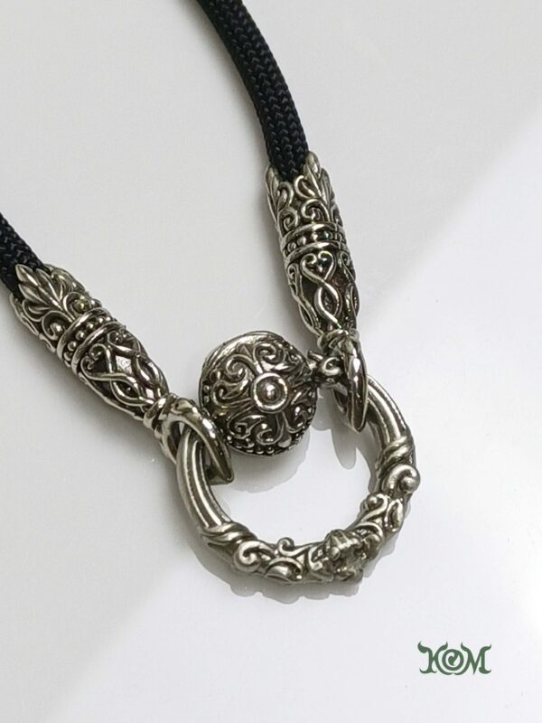 KOM Dahlia Whitebrass necklace with Click-Lock Spring for short wearing - Image 6