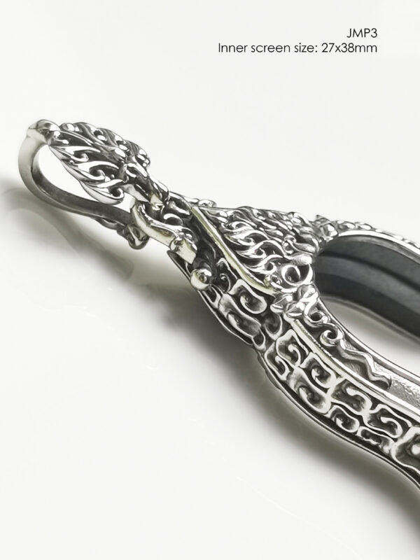 JMP3Whitebrass Jumpee Pim Yai amulet casing 27x38mm - Image 14