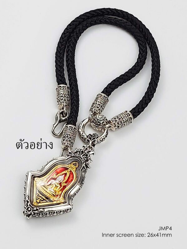 JMP4Whitebrass Jumpee Pim Yai amulet casing inner screen size 26x41mm - Image 3