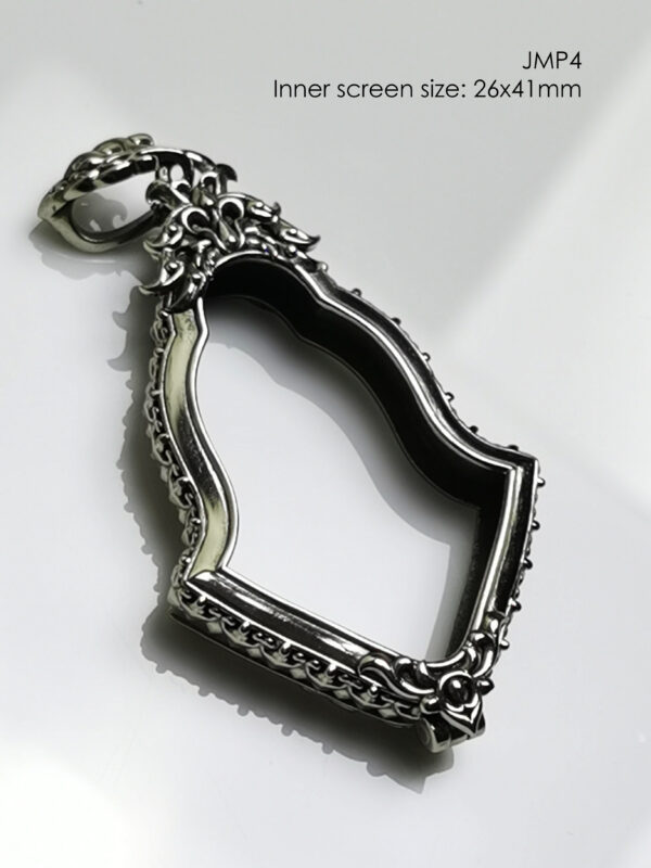 JMP4Whitebrass Jumpee Pim Yai amulet casing inner screen size 26x41mm - Image 17