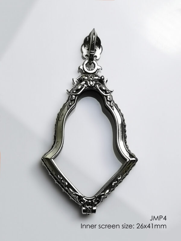 JMP4Whitebrass Jumpee Pim Yai amulet casing inner screen size 26x41mm - Image 16