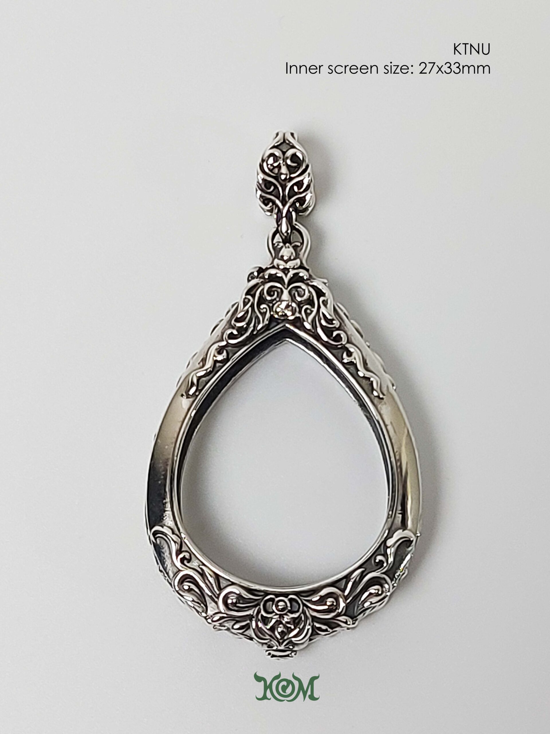 KTNUSilver925 Katanyu amulet casing 27x33mm