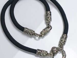 KOM Lotus Whitebrass necklace with Click-Lock Spring