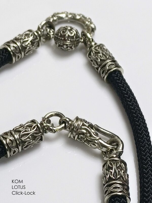 KOM Lotus Whitebrass necklace with Click-Lock Spring - Image 12