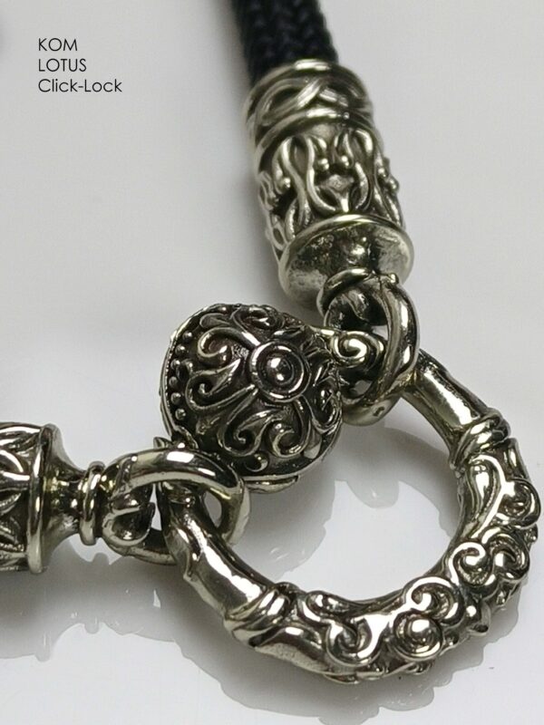 KOM Lotus Whitebrass necklace with Click-Lock Spring - Image 11