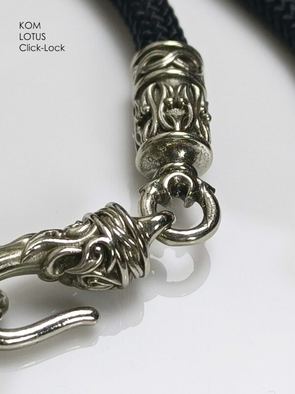 KOM Lotus Whitebrass necklace with Click-Lock Spring - Image 10