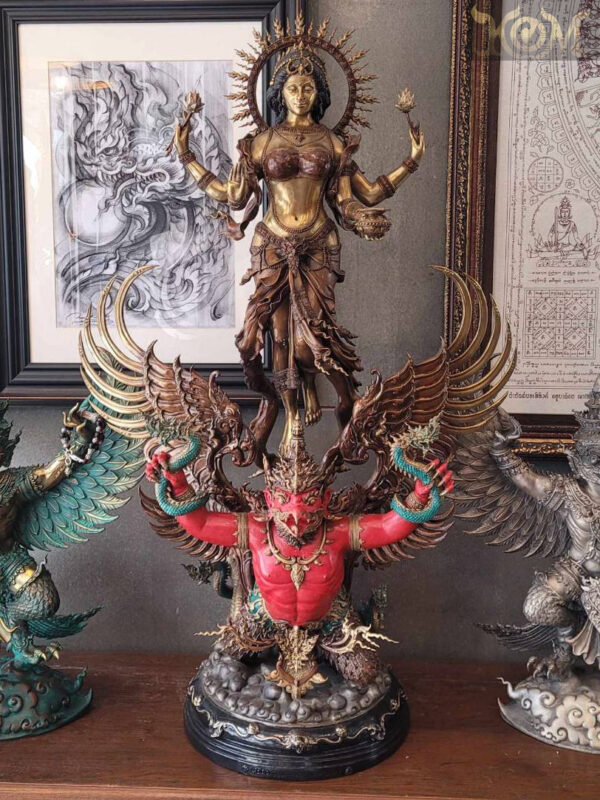 ประติมากรรม หายากและน่าสะสม มหาสุบรรณลักษมี (Maha Suvarna Lakshmi)หมายเลข ED.3/15(แดง)พ.ศ.2564 - Image 8