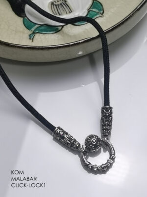 KOM Malabar Tree whitebrass rope necklace with Click-Lock 1 Spring