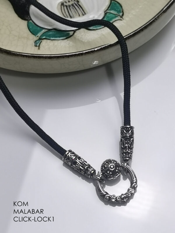 KOM Malabar Tree whitebrass rope necklace with Click-Lock 1 Spring