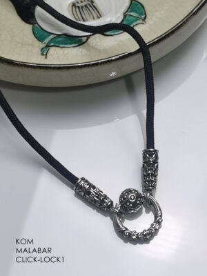 KOM Malabar Tree whitebrass rope necklace with Click-Lock 1 Spring