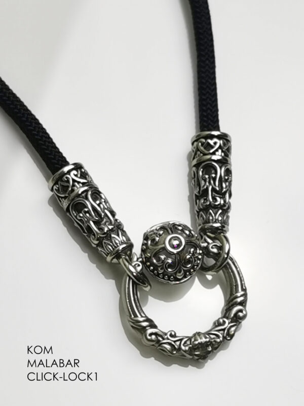 KOM Malabar Tree whitebrass rope necklace with Click-Lock 1 Spring - Image 9