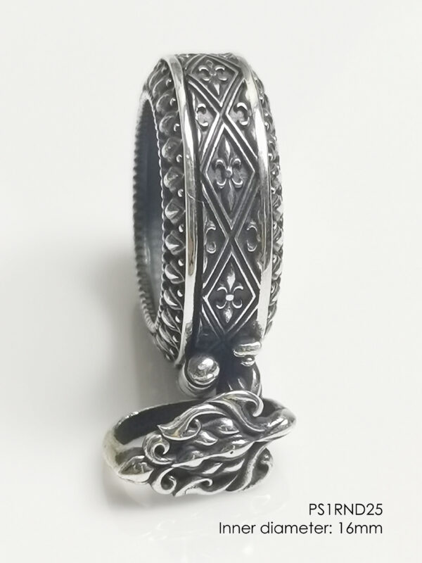 PS1RND25Silver925 round amulet casing inner diameter 16mm - Image 9