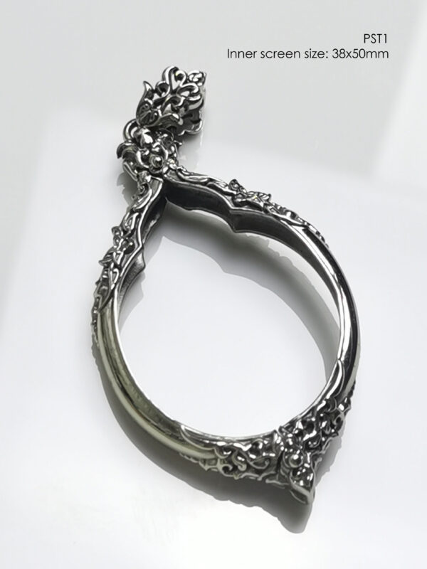 PST1Whitebrass Phothisat1 amulet casing 38x50mm