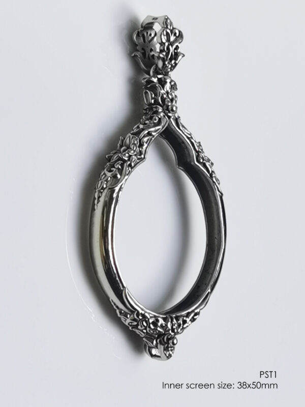 PST1Whitebrass Phothisat1 amulet casing 38x50mm - Image 12
